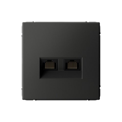 Розетка компьютерная без рамки Systeme Electric ArtGallery  2-м. RJ45 CAT 6А базальт картинка